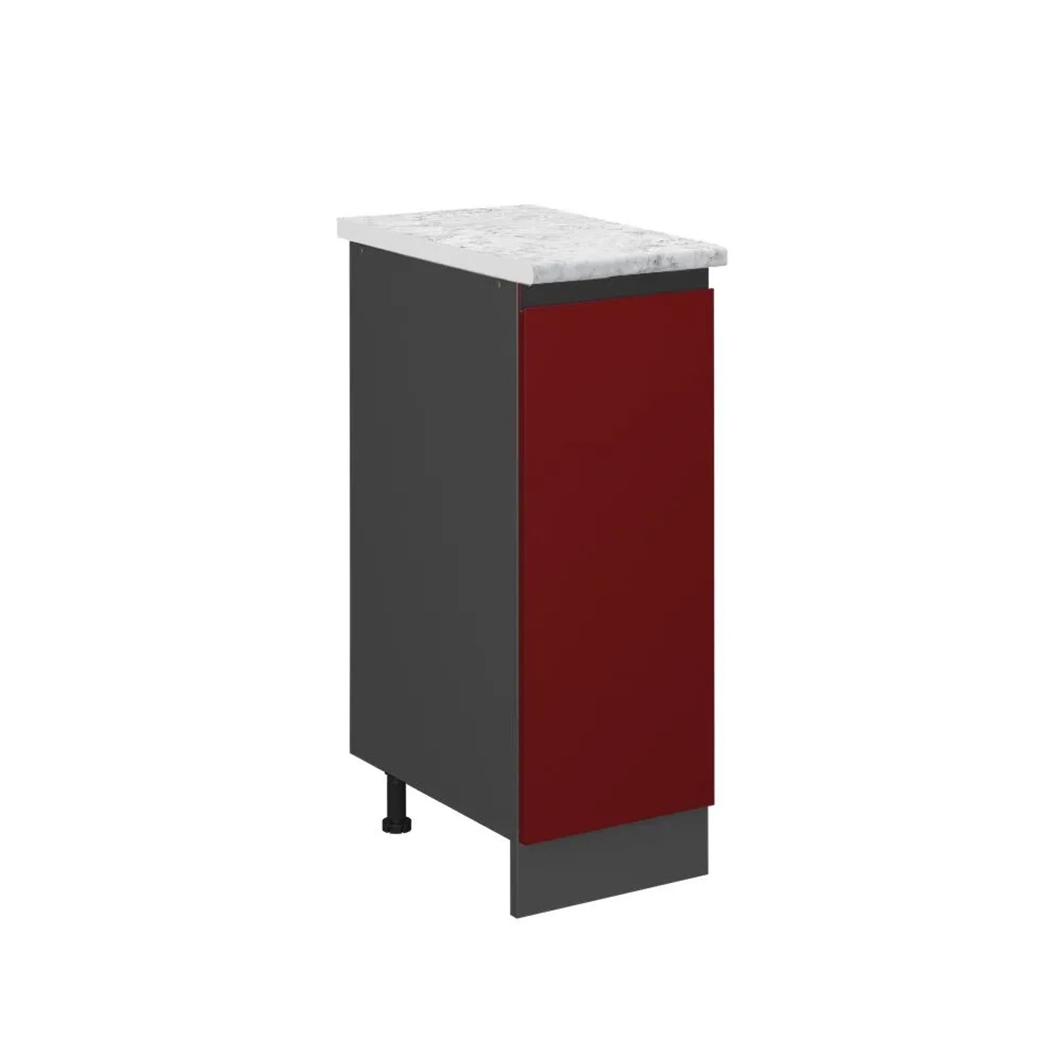 Vicco Apothekerschrank R-Line Medizinschrank für die Küche Rot Anthrazit J-Shape AP Marmor