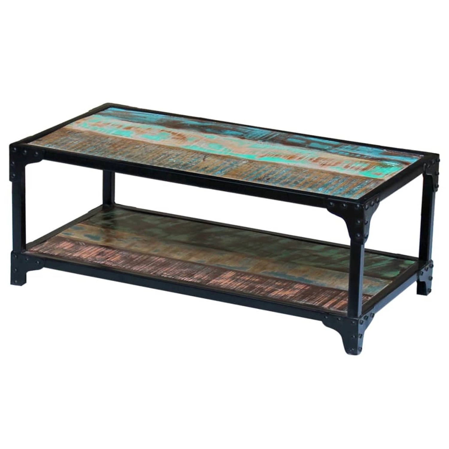 vidaXL Couchtisch Altholz Massiv 243272