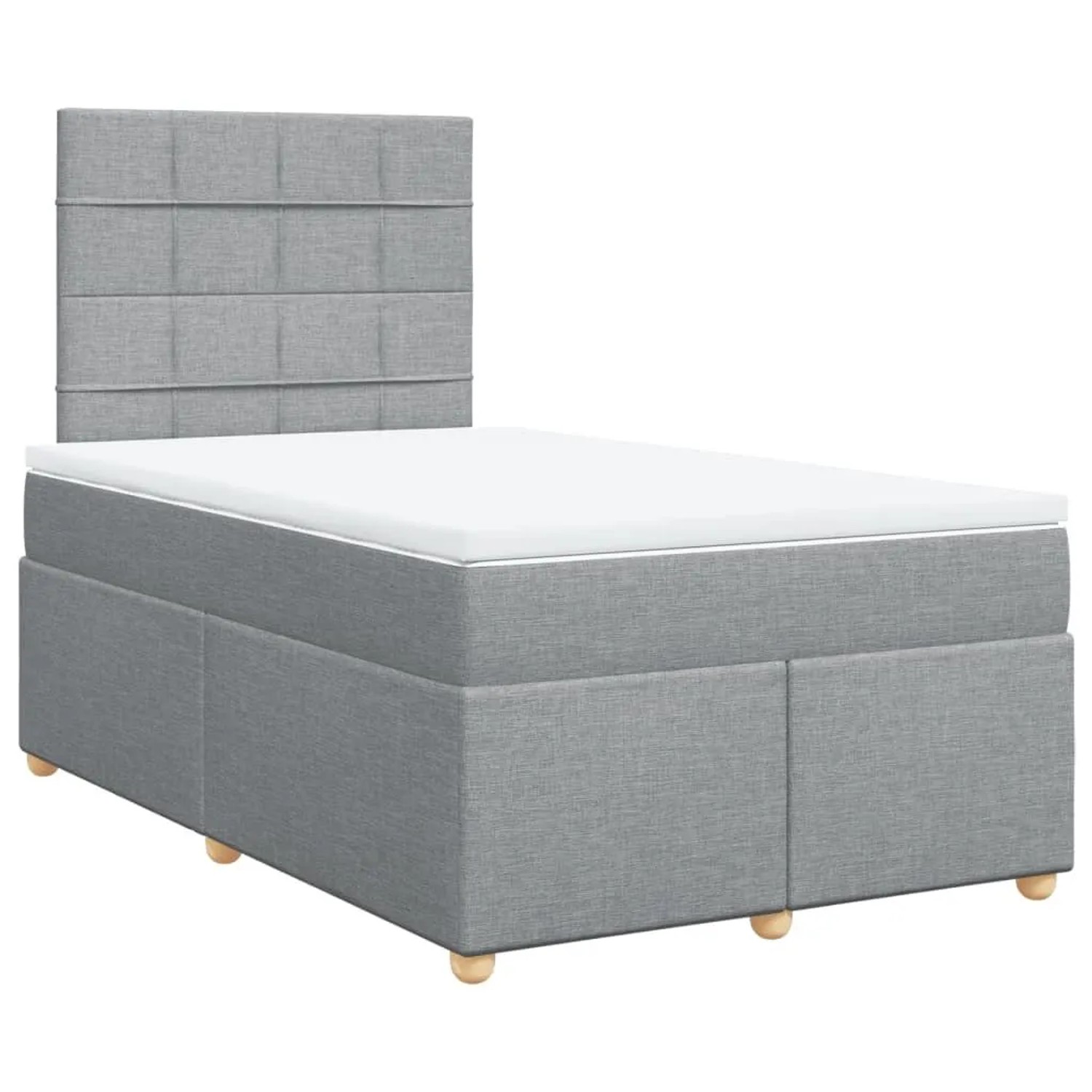 vidaXL Boxspringbett mit Matratze Hellgrau 120x200 cm Stoff 3291247 günstig online kaufen