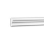 Weiße PROFHOME Wand- und Friesleiste (200 cm) aus stoßfestem Polystyrol.