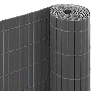 urfence PVC Sichtschutz Windschutz für Balkon & Garten 100 x 600 cm Grau