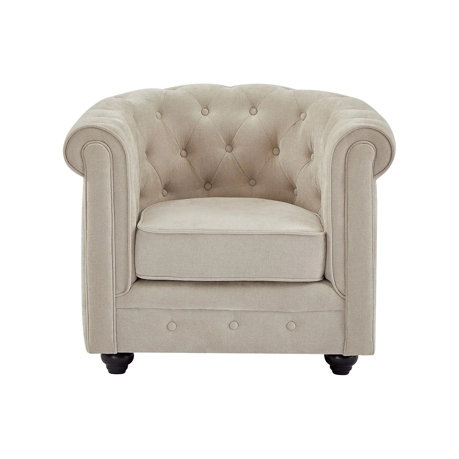 Vente-unique Sessel Mit Gerader Rückenlehne Chesterfield Beige 82 cm