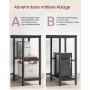 Vasagle L-förmiger Schreibtisch, schwarzer Computertisch mit Regalfächern für PC-Tower oder Zubehör.