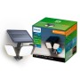 Philips Zyren Solar-LED-Außenstrahler mit Bewegungsmelder, 4000 Lumen, schwarz.