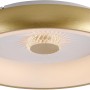 LED-Deckenleuchte Vertigo in Messing-Optik, Ø 46,5 cm, mit Kristall-Effekt für Wohnräume.