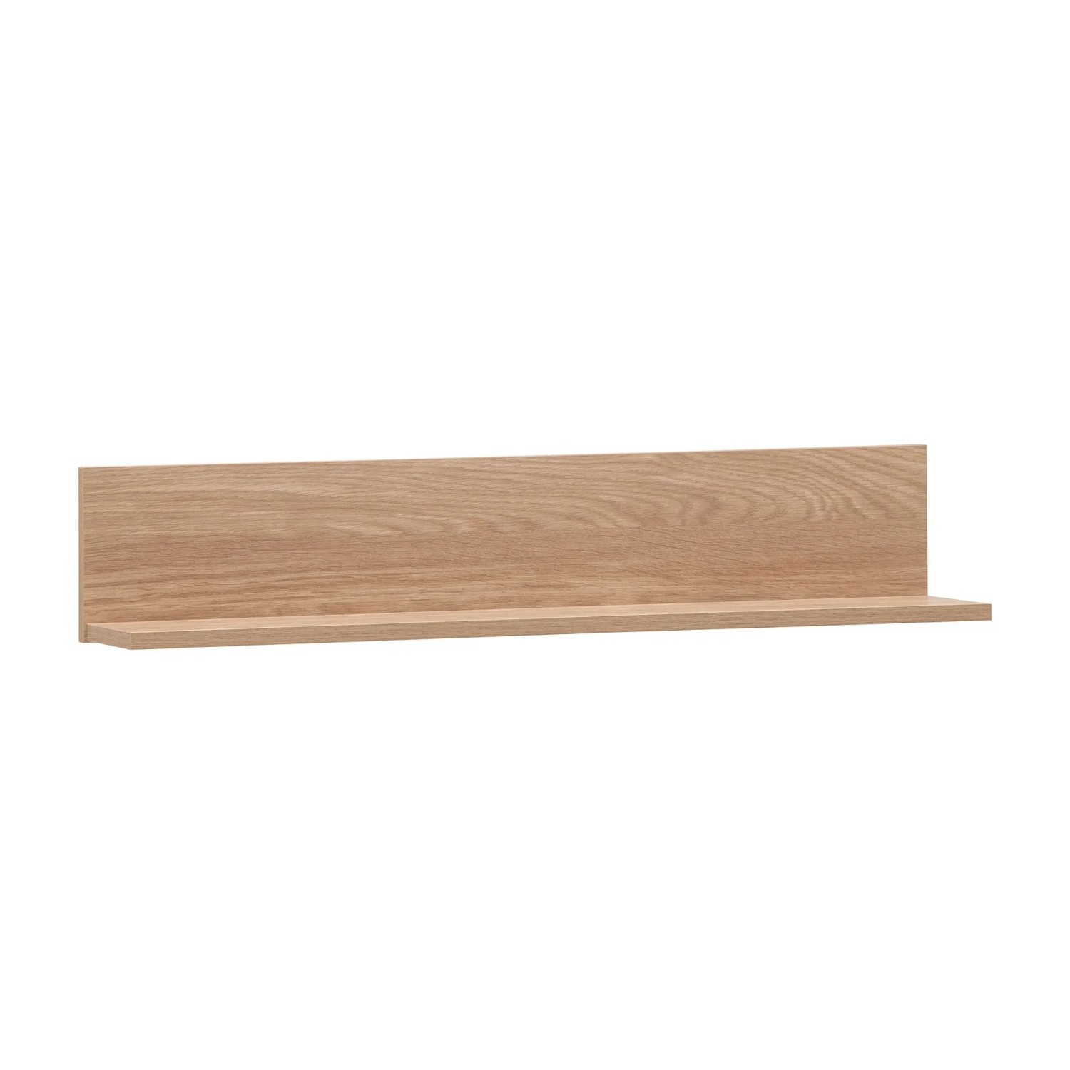 Schildmeyer Visby Wandregal, helles Eiche-Holzdekor mit Rückwand. Modernes Design.