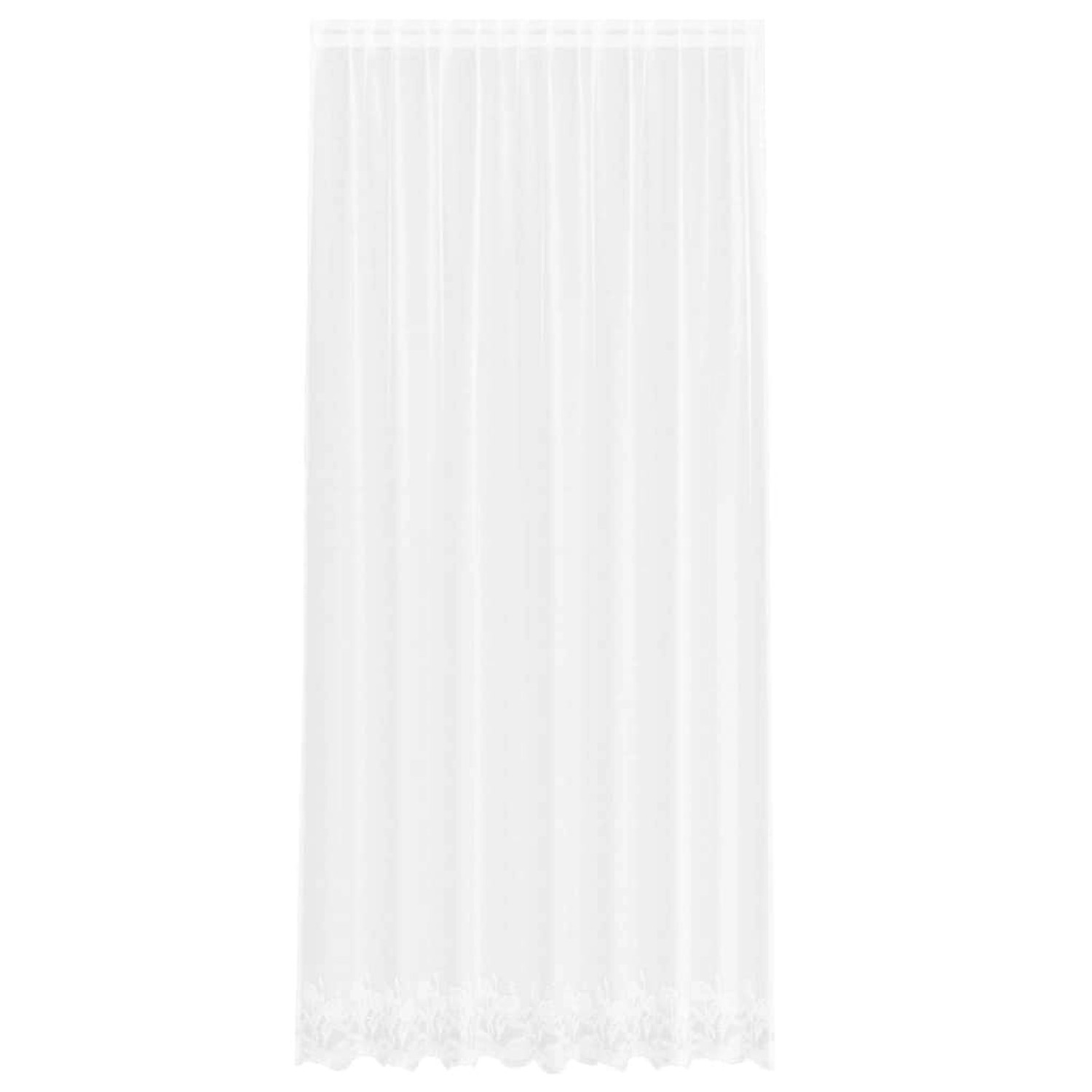 vidaXL Spitzenvorhang mit Vorhängen Weiß 200x280cm Polyester 4107772 günstig online kaufen