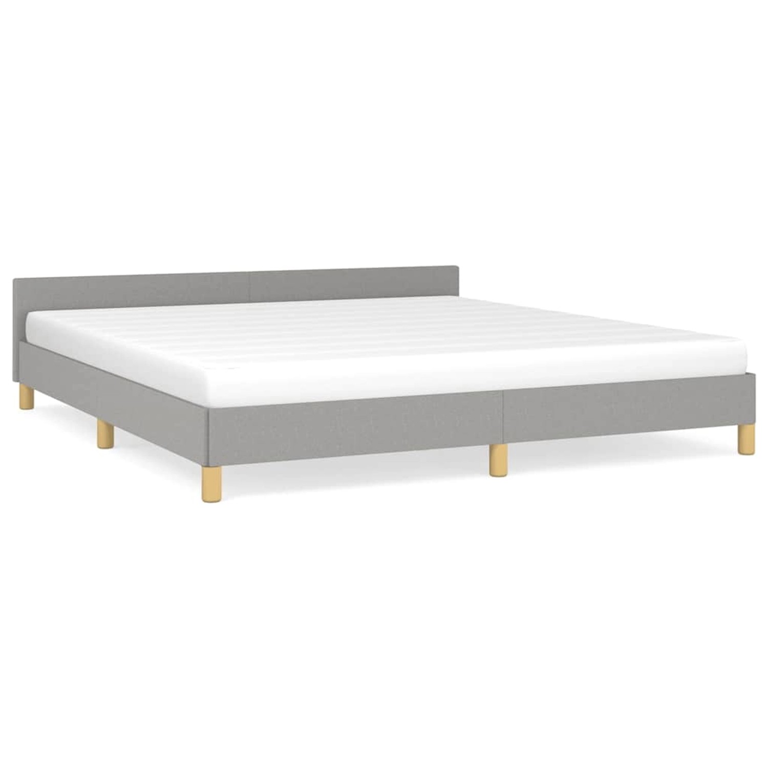 vidaXL Bettgestell ohne Matratze Hellgrau 160x200 cm Stoff 347423 günstig online kaufen