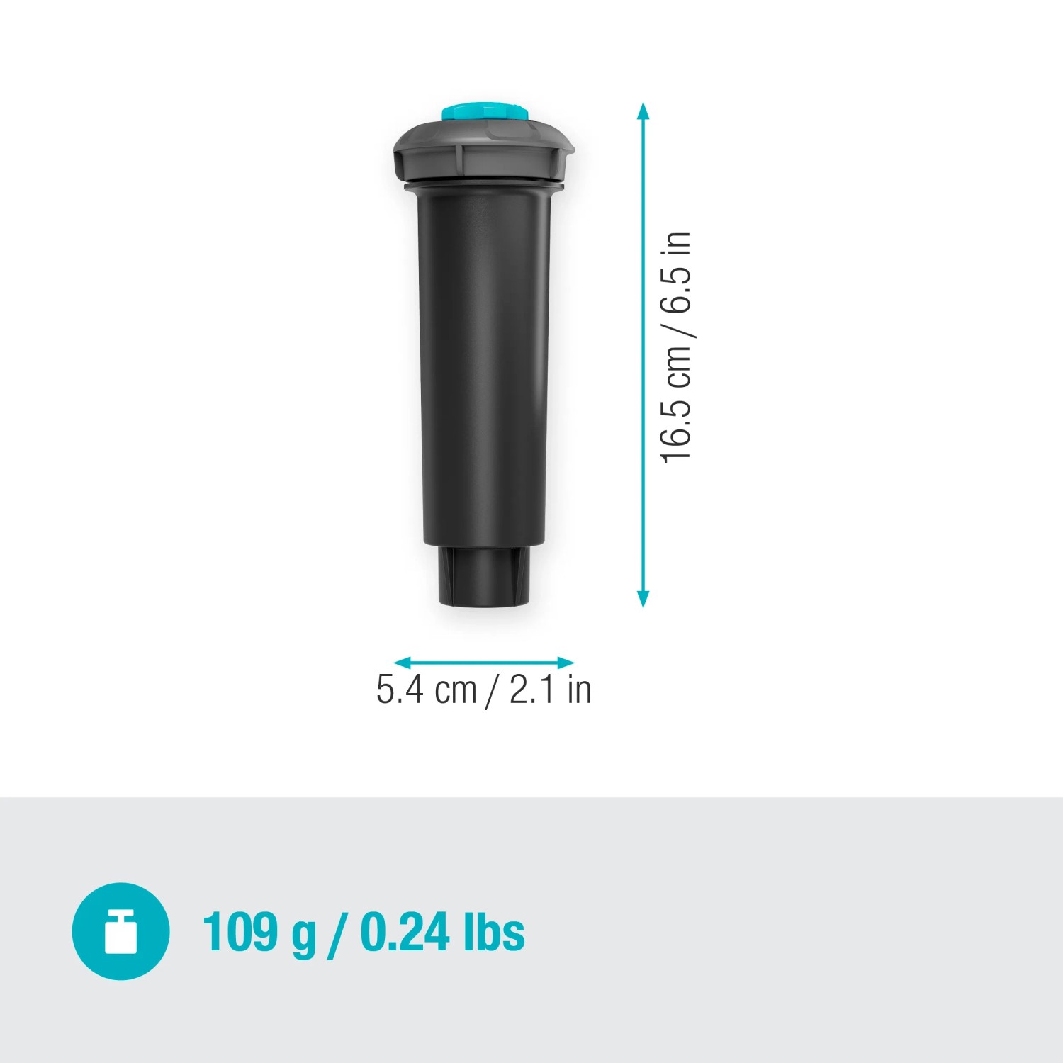 Gardena Versenkregner SD80 zur Bewässerung bis 80 m², Details zu Maßen und Gewicht.
