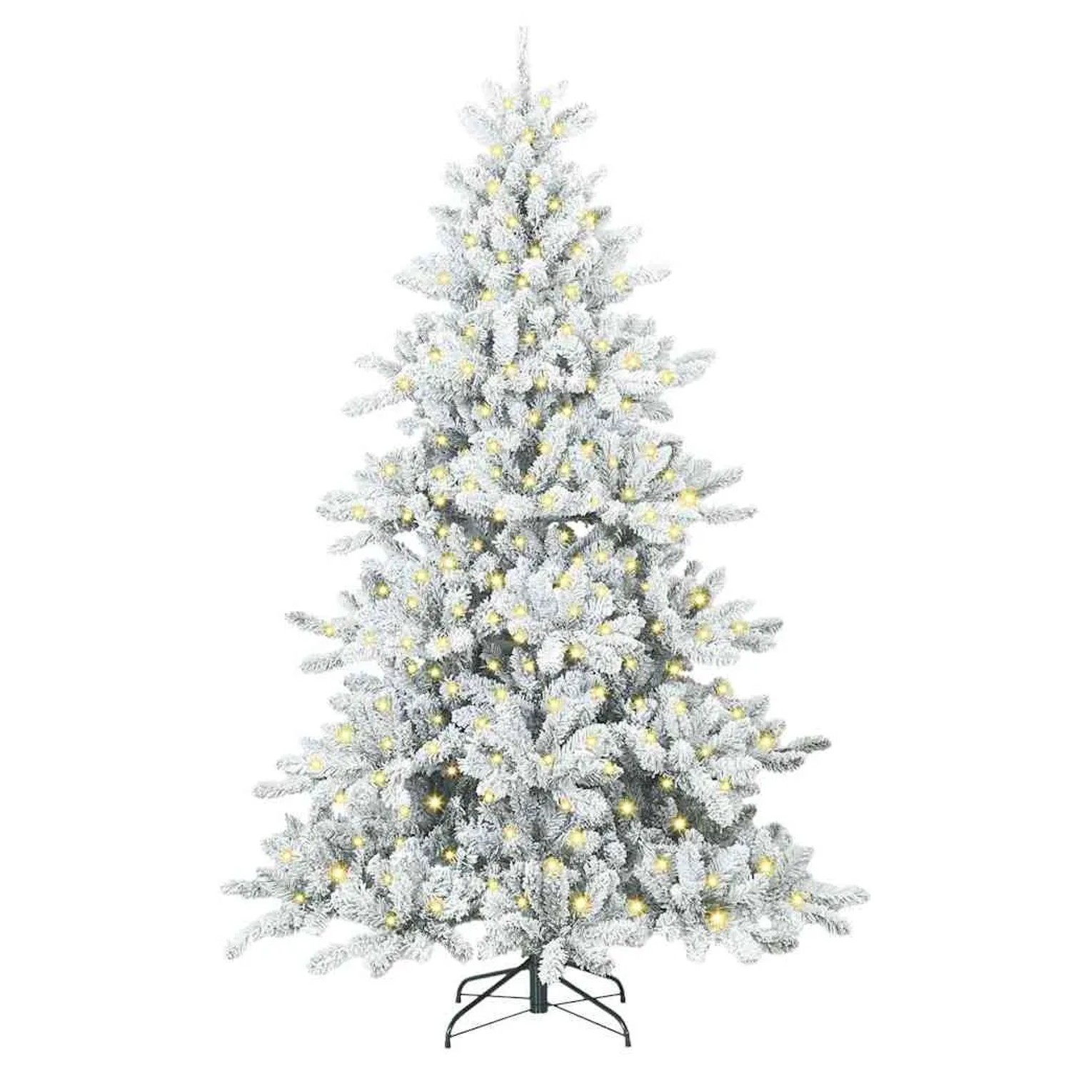 vidaXL Künstlicher Klappbarer Weihnachtsbaum mit 300 LEDs 210 cm PVC 3397727