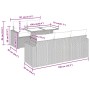 vidaXL 6-Tlg. Garten-Sofagarnitur Braun Poly Rattan mit Maßen und Kissen.