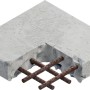 Schnitt durch Beton mit Bewehrung, geeignet für Bosch Expert Hammerbohrer SDS Plus-7X.