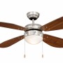 AIRERYDER Deckenventilator Classic, 105 cm, Nickel/Nussbaum, mit Beleuchtung und Zugketten.