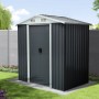 Home Deluxe Geräteschuppen Bohio L, 204x131x190 cm, Anthrazit, aus Stahl.