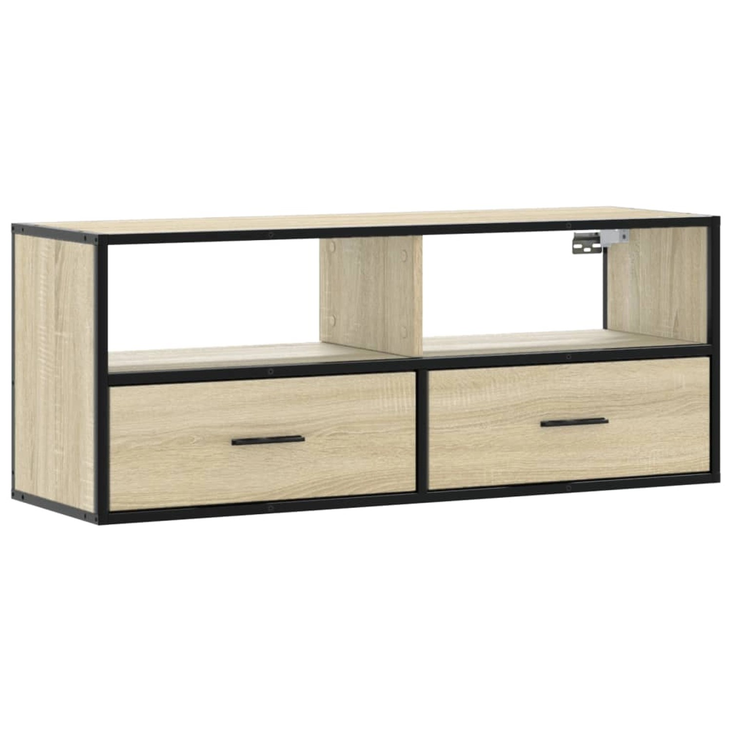 vidaXL TV-Schrank Sonoma-Eiche 100x31x39,5 cm Holzwerkstoff und Metall 8489 günstig online kaufen