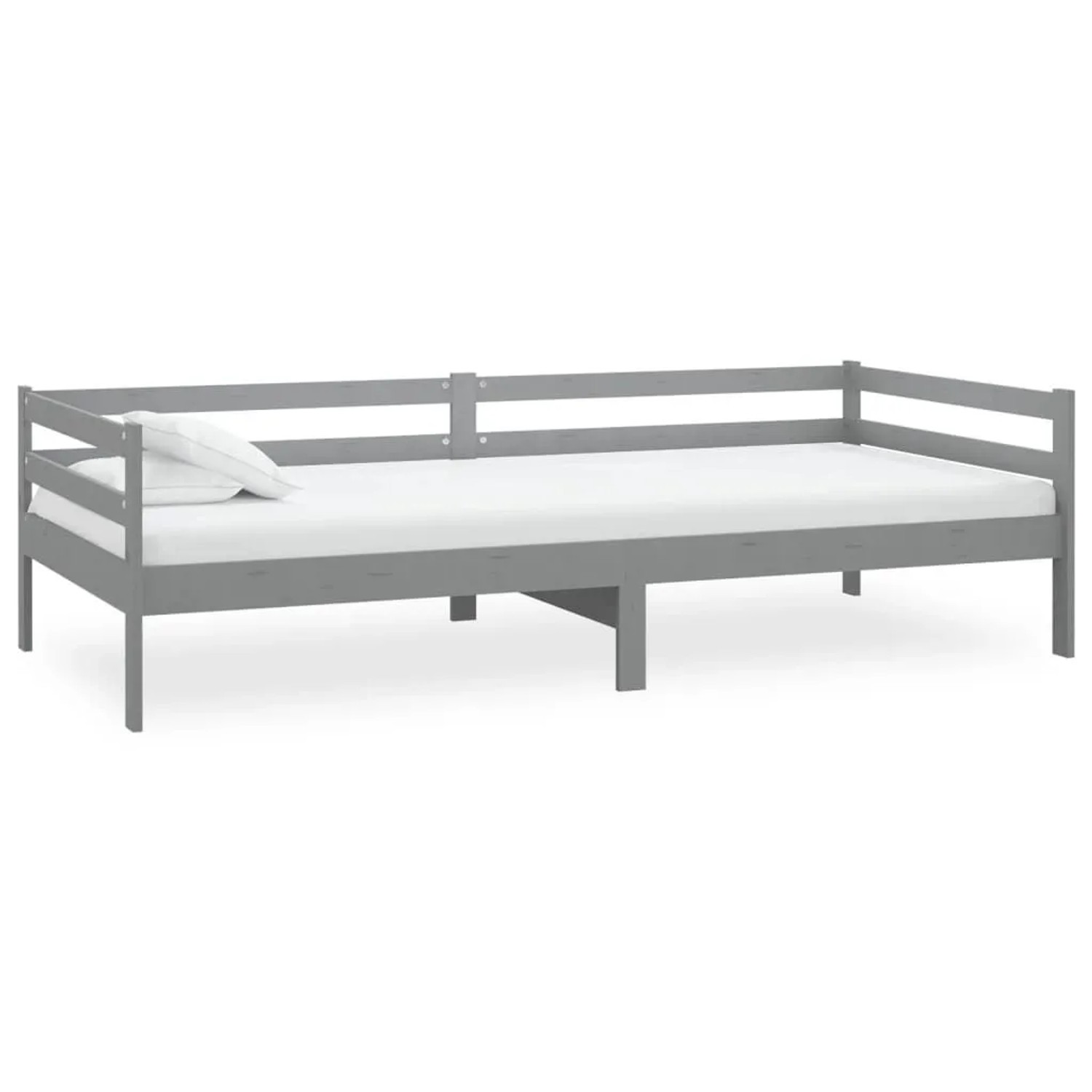 vidaXL Tagesbett mit Matratze 90x200 cm Grau Kiefer Massivholz 3083566 günstig online kaufen