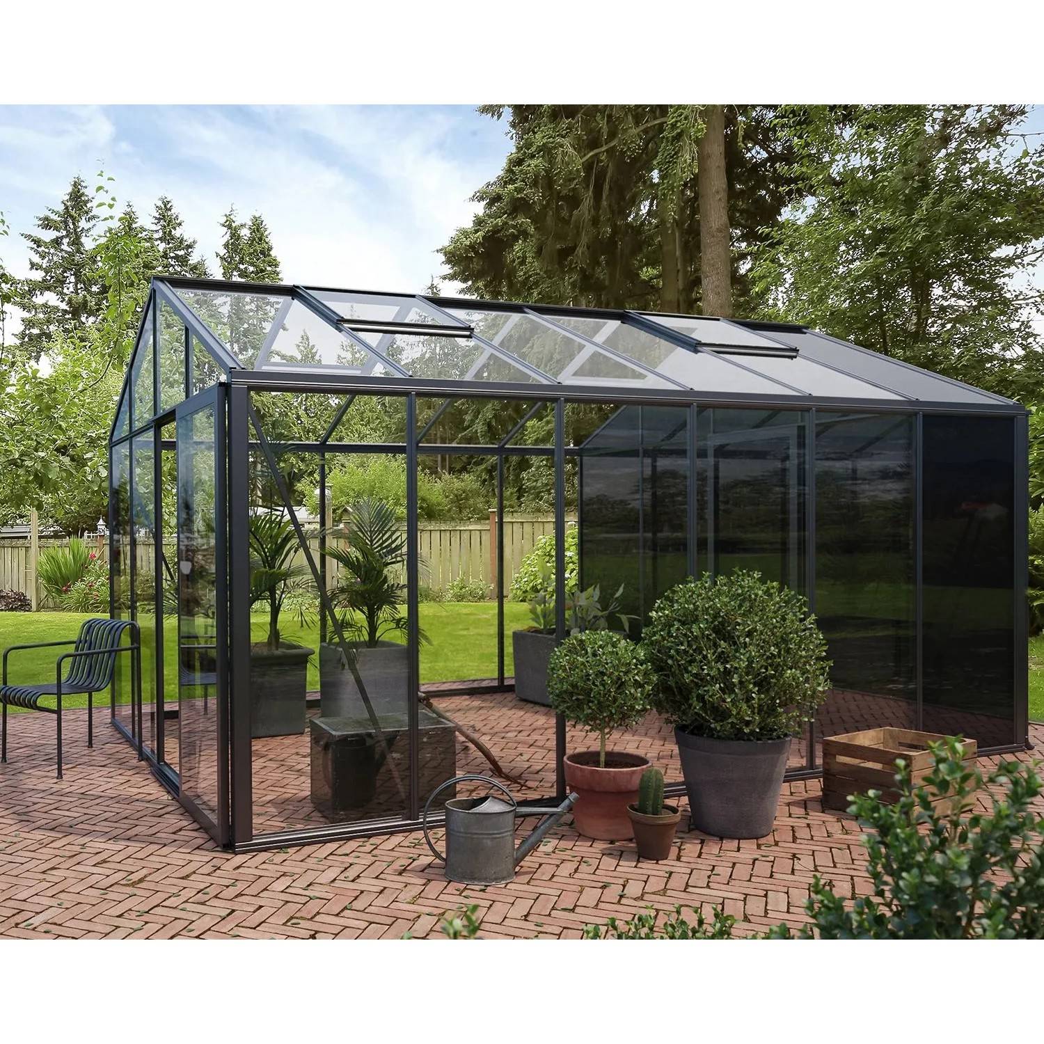 Bloomcabin Premium-Qualität Gewächshaus Klassik mit Kleinem Integriertem Stauraum GHCSS5