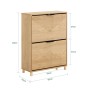 SoBuy Schuhschrank Schmal Schuhkommode mit 2 Klappen in Holzoptik 60x83x24cm FSR200-II-N_4