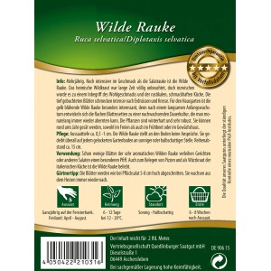 Samentüte Wilde Rauke von Quedlinburger: Mehrjährige Kräutersamen für Garten und Balkon.
