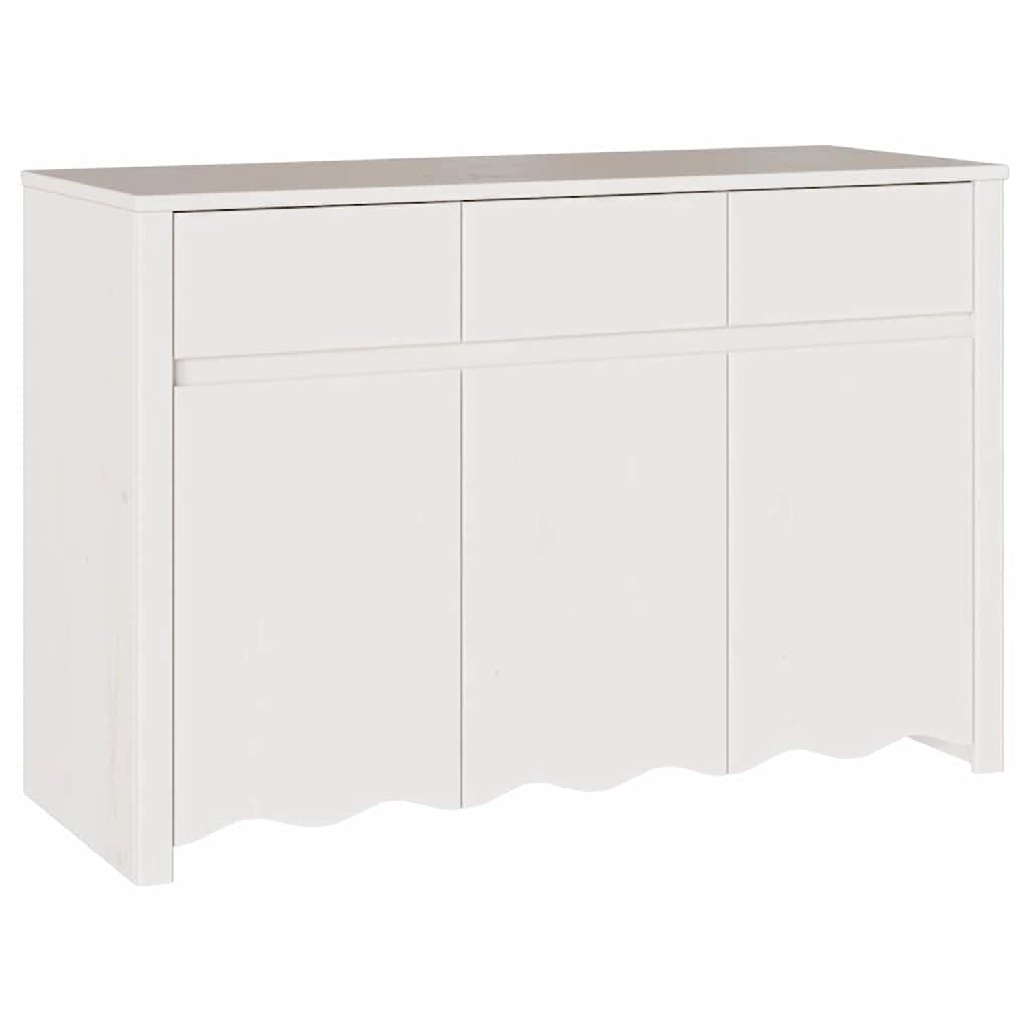 vidaXL Sideboard Drammen Weiß 114 x 43 x 75,5 cm Massivholz Kiefer 42003039 günstig online kaufen