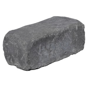 Anthrazitfarbener EHL Mauerstein Verona Antik Light, 30x14x12 cm, für rustikale Mauern.