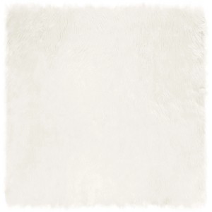 vidaXL Kunstschaffell Teppich Tafalla Weiß 160 x 160 cm Polyester 42021466