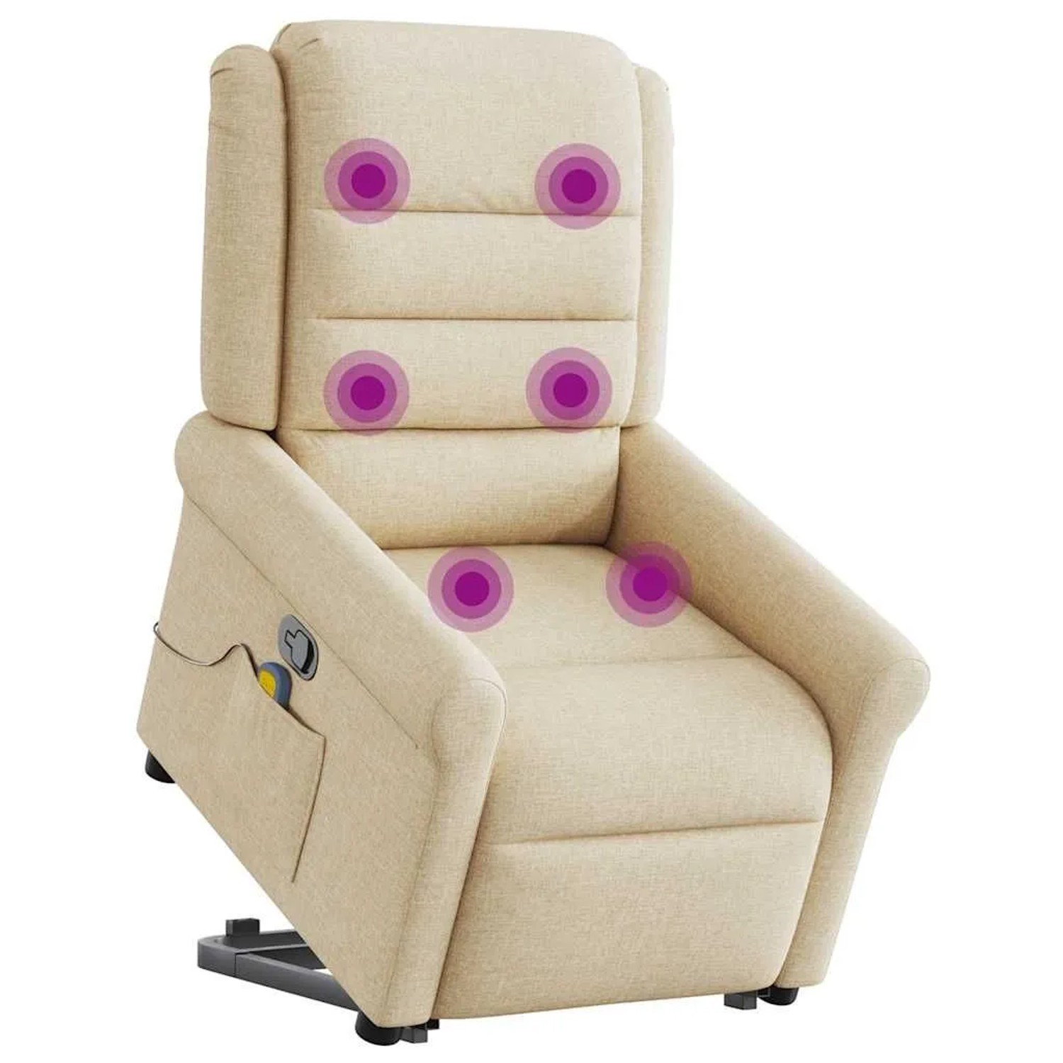 vidaXL Massagesessel mit Aufstehhilfe Creme Stoff 3303332 günstig online kaufen
