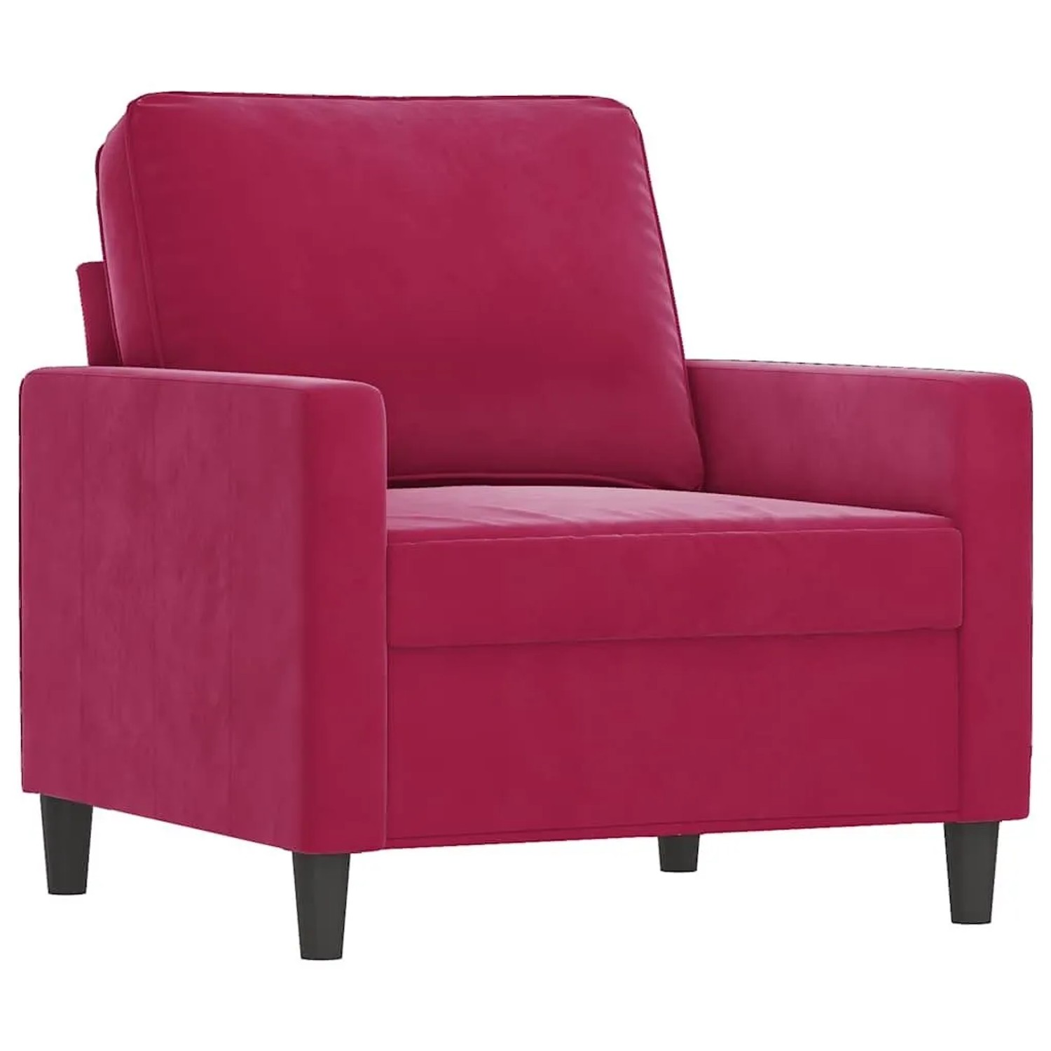vidaXL Sessel Weinrot 60 cm Samt 359183