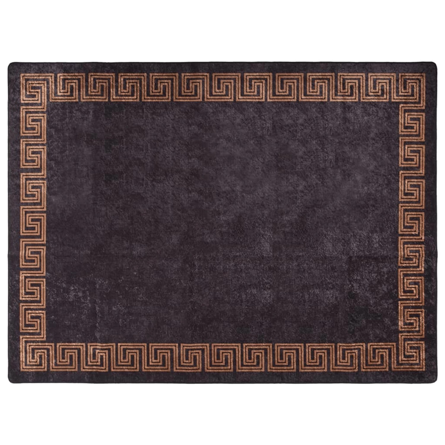 vidaXL Teppich Waschbar Schwarz Und Golden 400x300 Cm Rutschfest 1927516 günstig online kaufen
