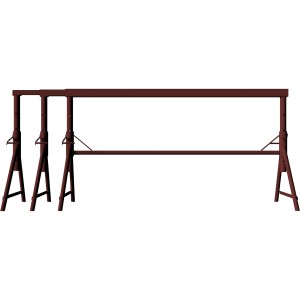 Schake Putzergerüstbock Combi, braun, höhenverstellbar und robust für Bauarbeiten.