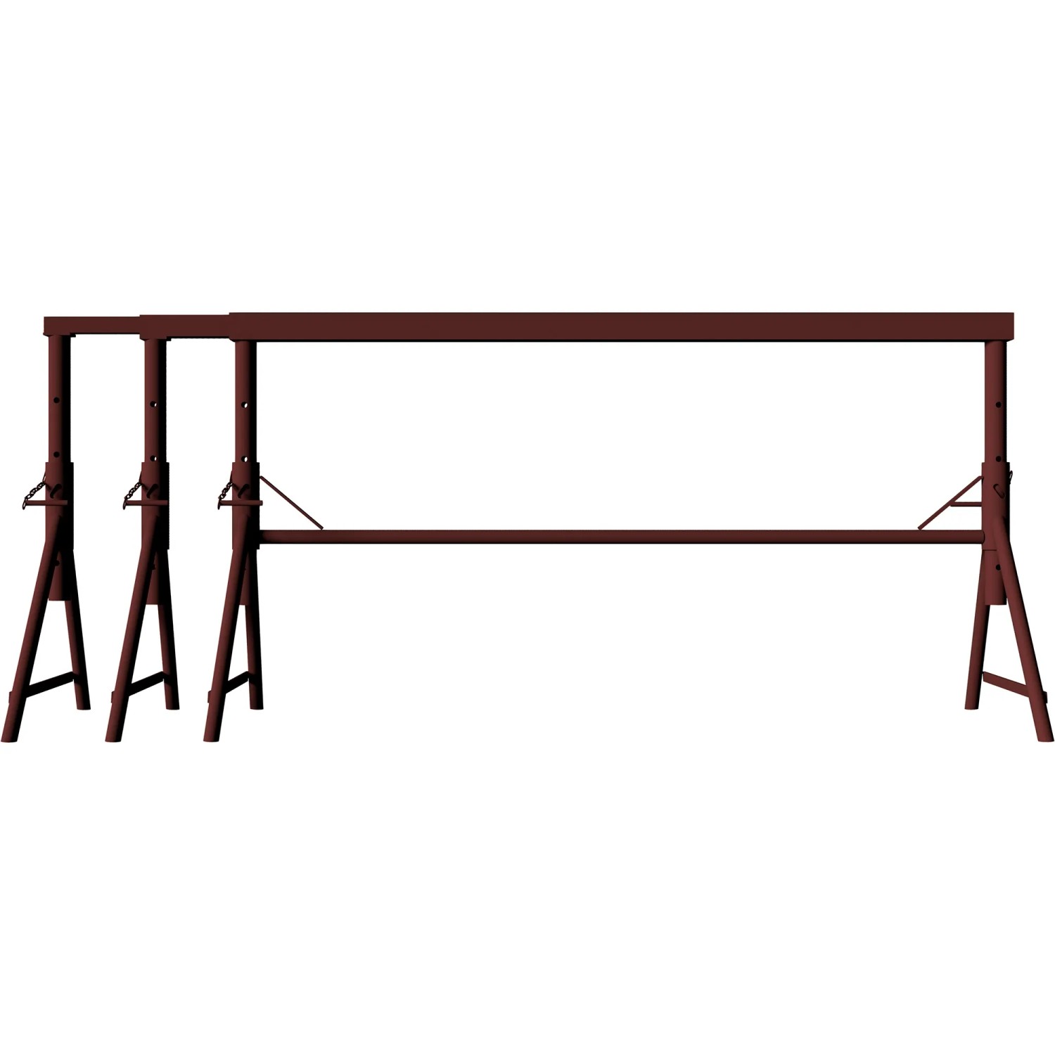 Schake Putzergerüstbock Combi, braun, höhenverstellbar und robust für Bauarbeiten.