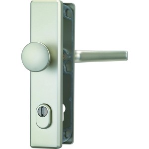 Abus Schutzbeschlag HLN414, Neusilber, Wechselgarnitur für Haustüren mit Zylinderschutz.