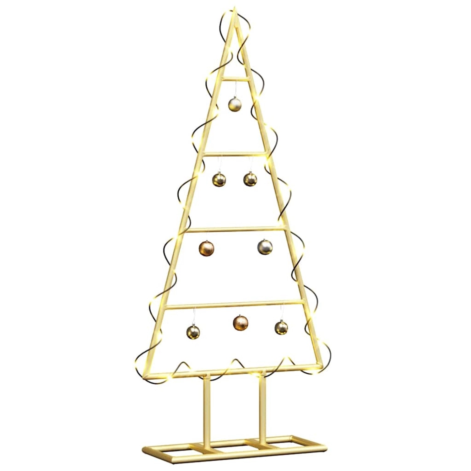 vidaXL Metall Weihnachtsbaum Gold 60 cm Pulverbeschichteter Stahl 42019163