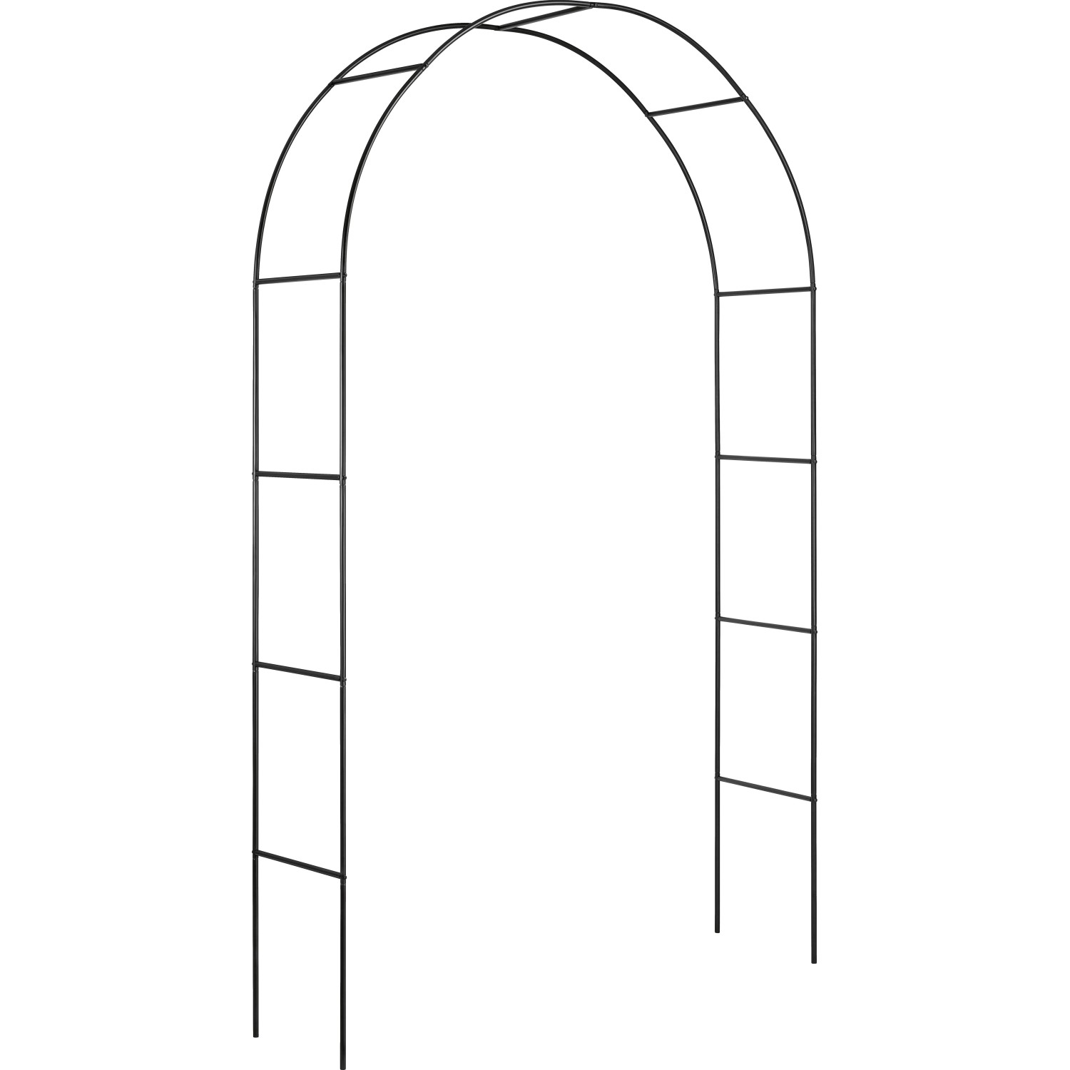 Rosenbogen Metall Schwarz 240 cm x 140 cm x 38 cm Wetterfest
