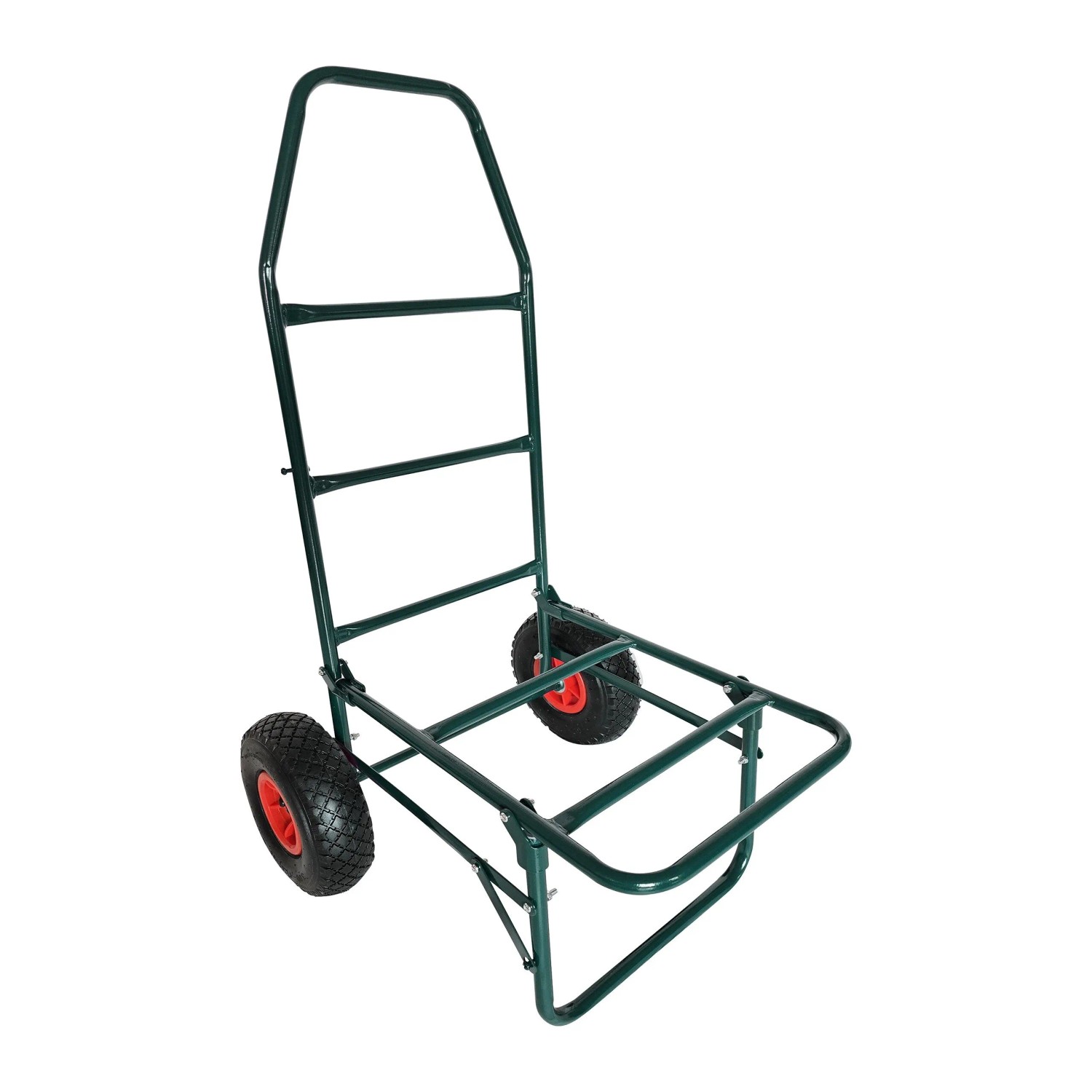 Relaxdays Transportwagen Stahl Grün Klappbar 102 cm x 50 cm x 37 cm 80 kg