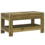 Gartenhocker aus imprägniertem Kiefernholz, 62x30x32 cm, ideal als Sitzgelegenheit oder Beistelltisch.