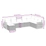 Hellgraue 8-tlg. vidaXL Garten-Sofagarnitur aus Polyrattan mit Kissen.
