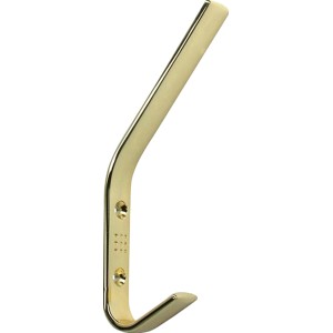 Glänzender Messing Wandhaken 1606 für Bad und Flur.