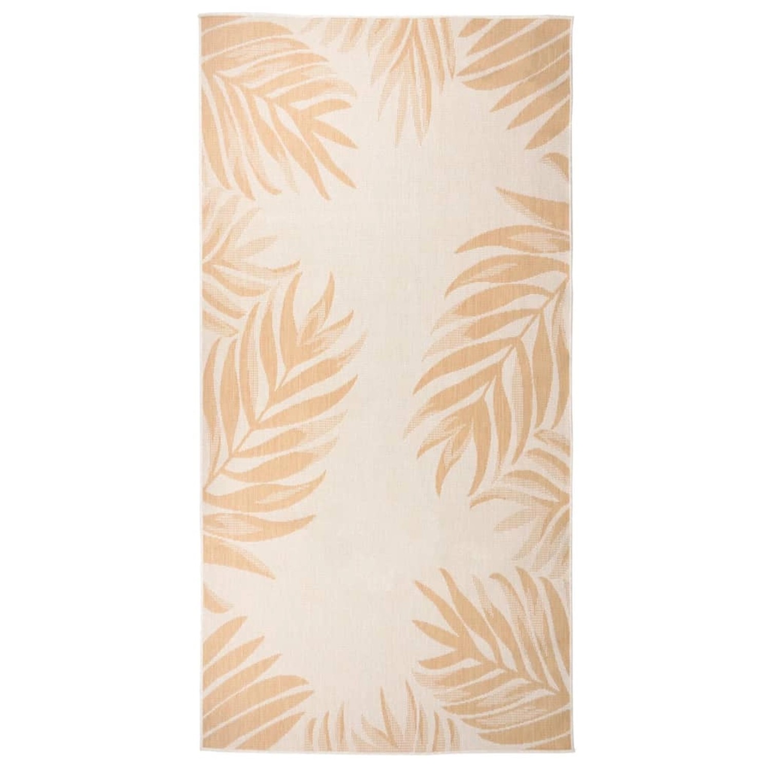 vidaXL Outdoorteppich Flachgewebe 100x200 Cm Blattmuster 1124027 günstig online kaufen