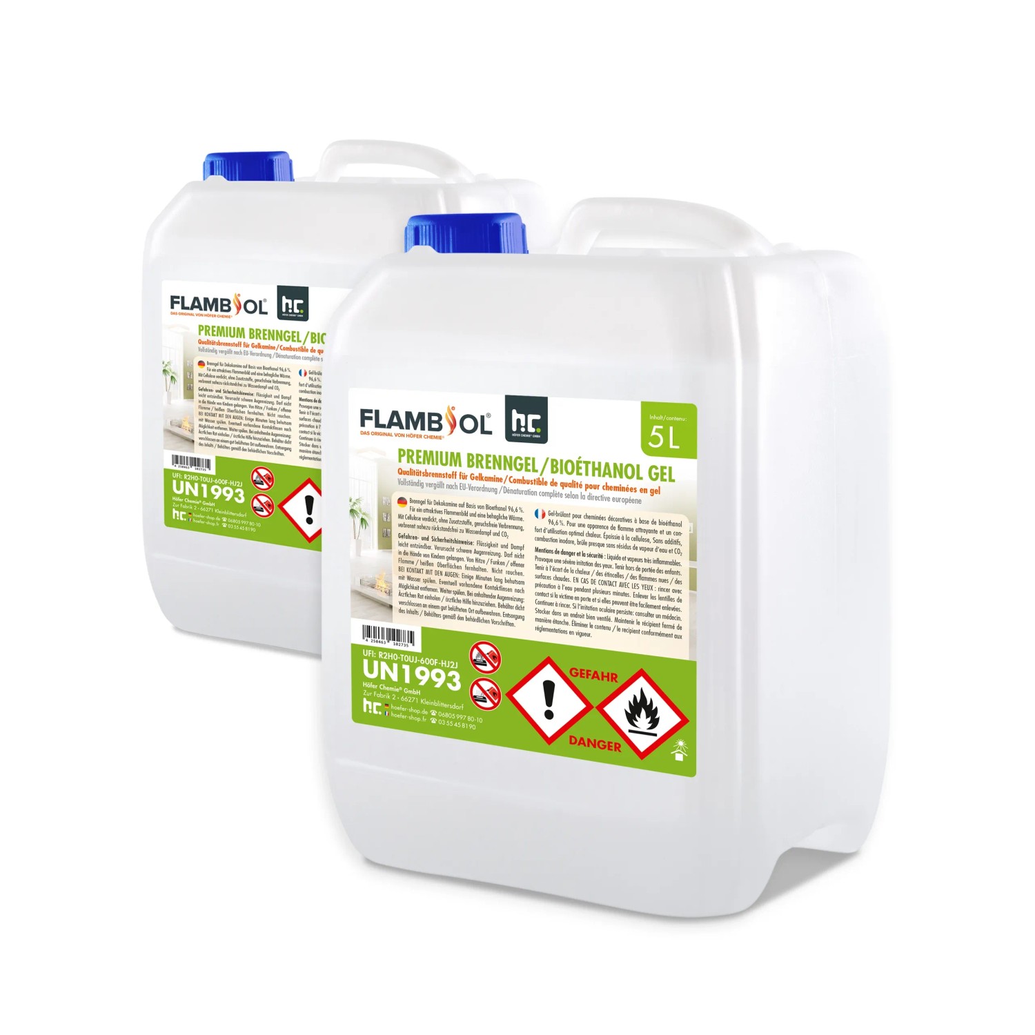 10 Liter Brenngel Für Gelkamine – Langanhaltend, Rußfrei, Mit Schöner Flamme