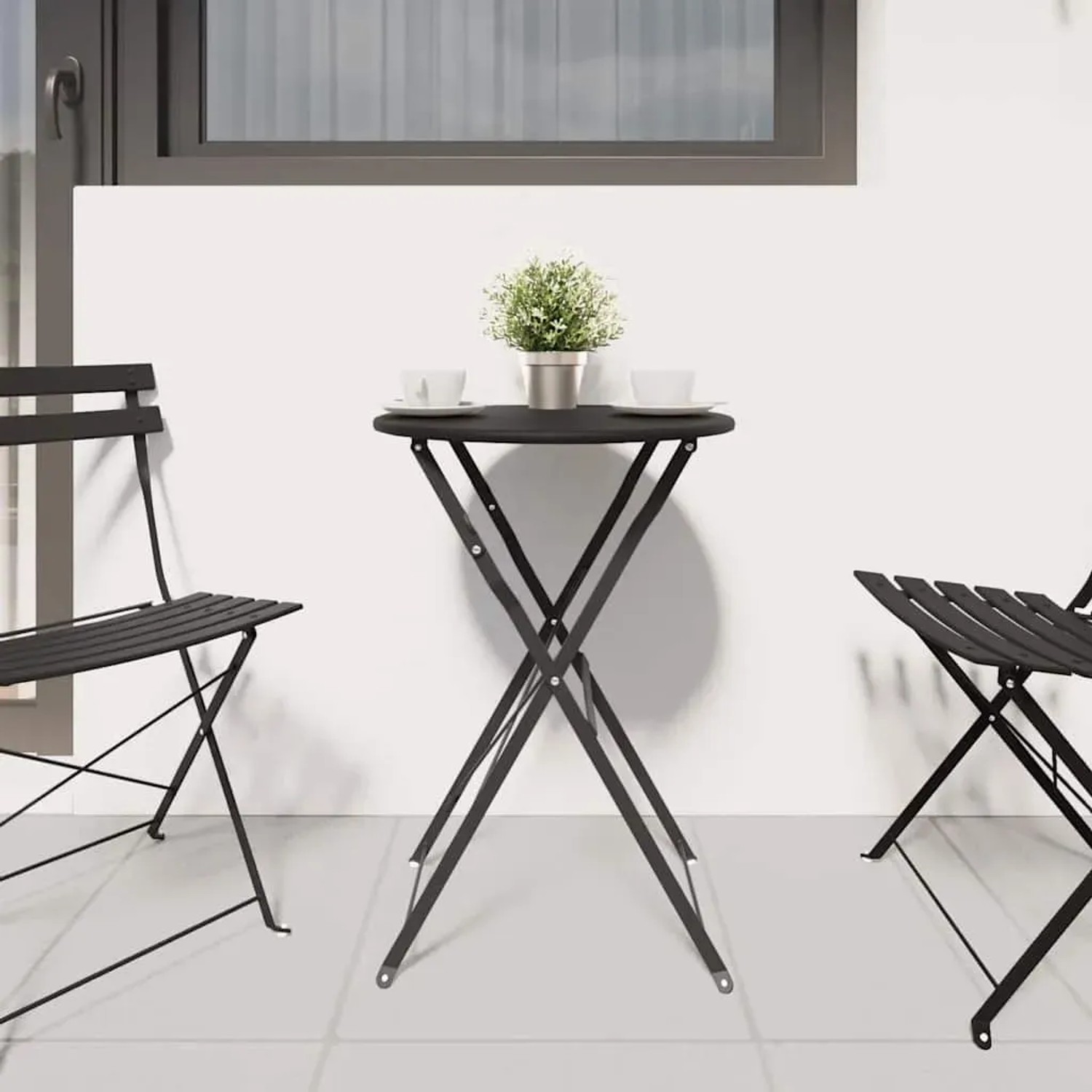 vidaXL Bistrotisch Anthrazit Ø50x71 cm Pulverbeschichteter Stahl 42002966_3