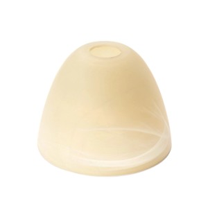 Beiger Orion Lightstyle Lampenschirm aus Glas in Alabaster Optik, passend für E14 Fassung.
