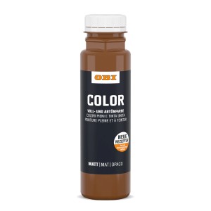 OBI Color Voll- und Abtönfarbe in Braun, 250 ml Flasche.