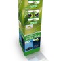Heissner Solar-Teichpumpen-Set Schwimmende Solar-Insel, Display mit Produktverpackung.