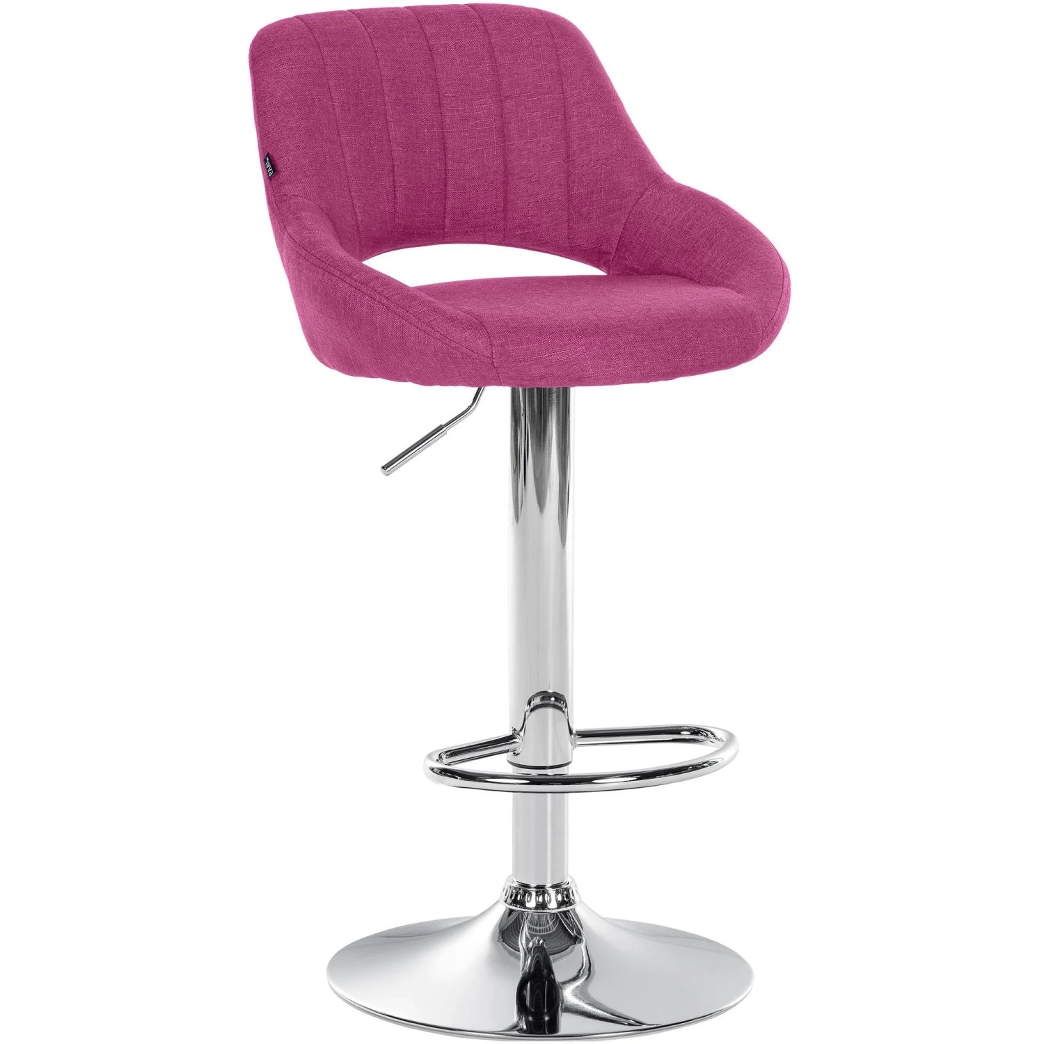 DELUKE Barhocker SEGAD Stoff Lila 46,5x48x85cm Silber Barstuhl Mit Lehne Tresenhocker Tresenstuhl