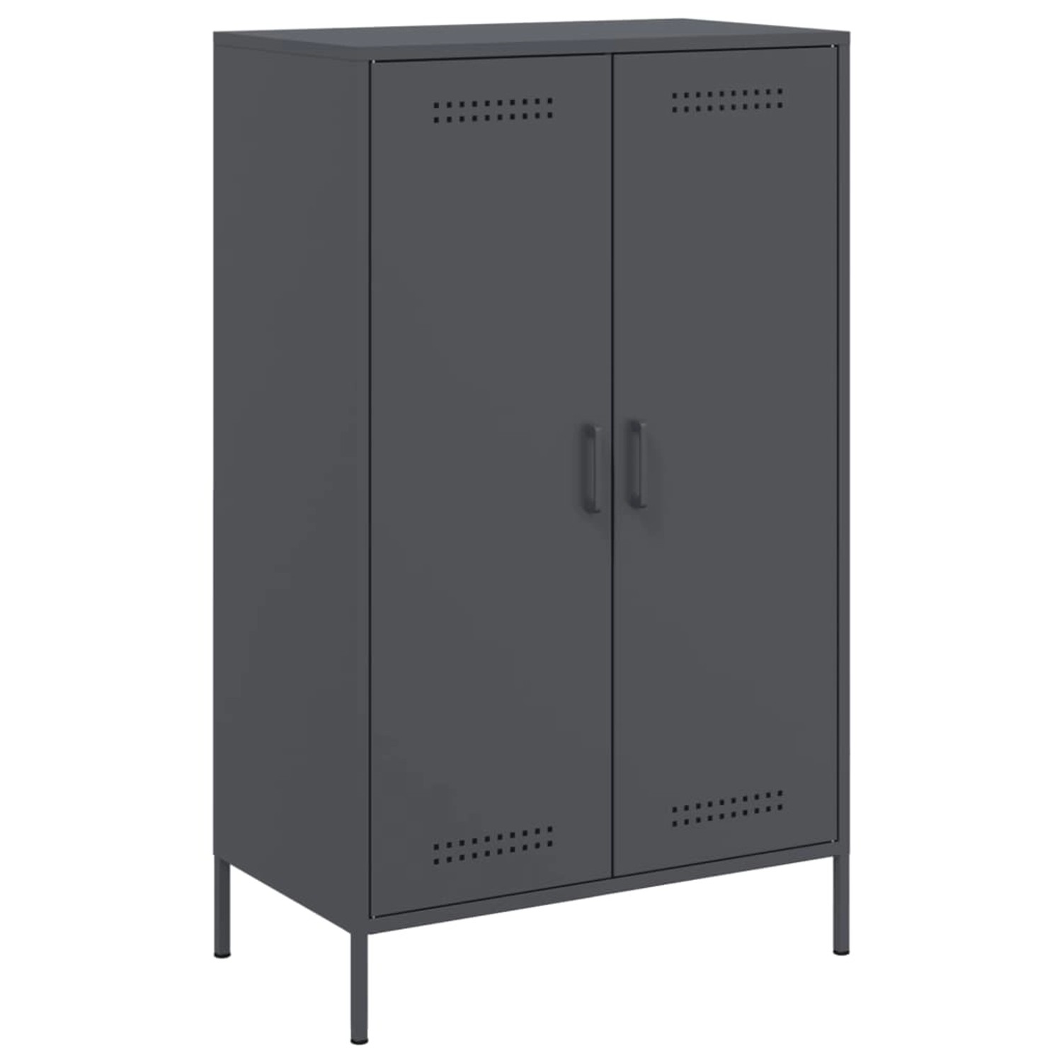 vidaXL Highboard Anthrazit 68x39x113 cm Stahl 842966 günstig online kaufen