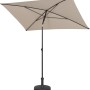 Siena Garden Marktschirm City, 210x140 cm, natur, mit Neigungsfunktion für optimalen Sonnenschutz.