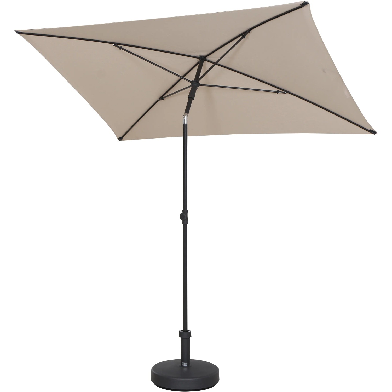 Siena Garden Marktschirm City, 210x140 cm, natur, mit Neigungsfunktion für optimalen Sonnenschutz.