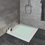 Helle, quadratische Kleine Wolke Duscheinlage Ruby Opal 53x53 cm in Dusche.