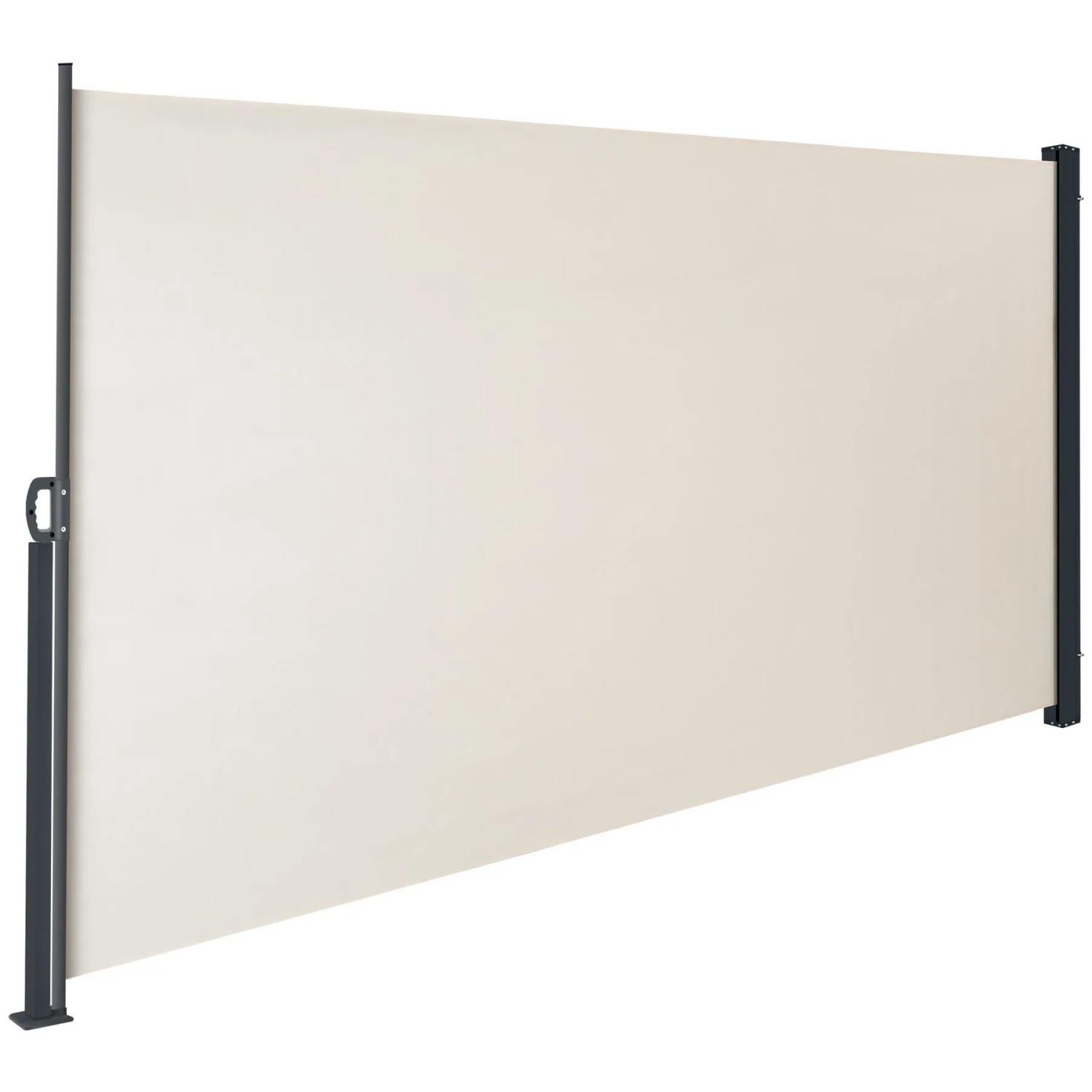 Tectake Seitenmarkise  200 x 300 cm Wetterfest  Blickdicht 300 x 200 cm 300 x 9 x 200 cm Beige